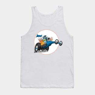 Funny Cartoon Dragster Car Tank Top